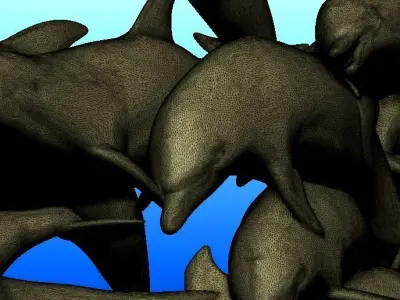 A pod of Dolphins 3D model