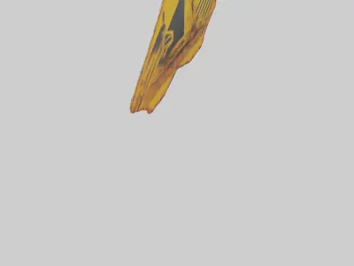 Heavy Machinery Warning Sign model Low-poly 3D model