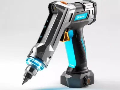 Futuristic Plasma Cutter Tool 3D model purchase