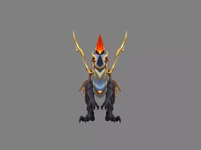 Mount - Dino Type 08 Low-poly 3D model