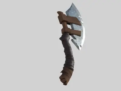 Axe weapon Low-poly 3D model get