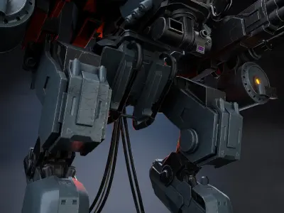 Low-Poly War Robot Low-poly 3D model