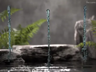 Liquid Flow Set For Blender 3D model