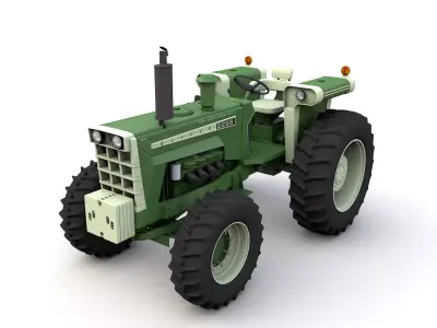 Oliver 2255 4WD Tractor 1972 3D model