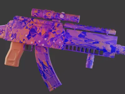 Cool gun 3D model
