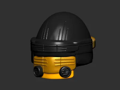 helmet high poly sculpt 3d printable ver 7 3D model 3D model shop