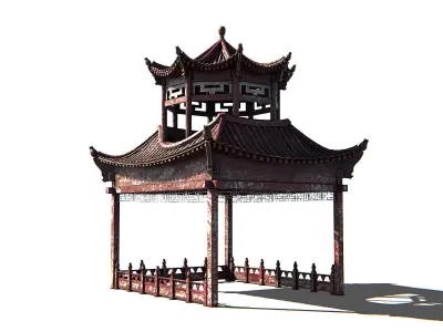 Pagoda 01 PBR Low-poly 3D model