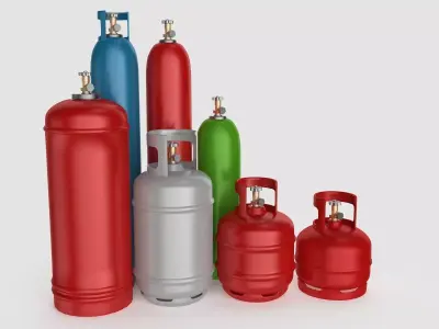 Gas Cylinder Collection 3D model