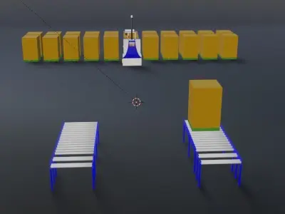 Fork Lift AGV 3D Designed model 3D model