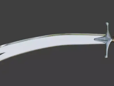 Zulfiqar 3D model  Low-poly 3D model