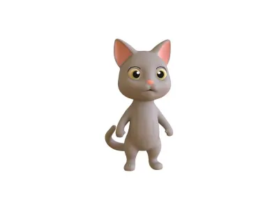 Cartoon Cat v001 3D model