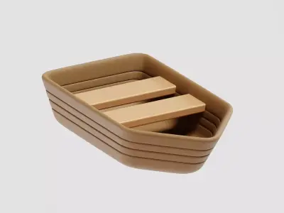 Paddle Boat 3d model Low-poly 3D model