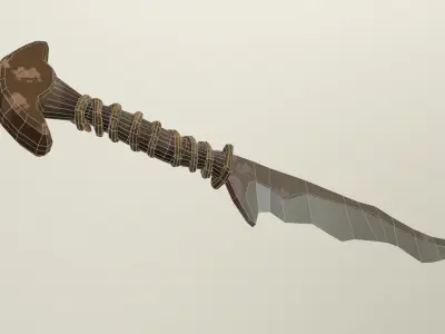 Orc Knife Low-poly 3D model