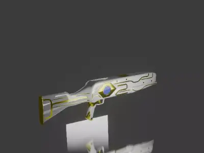 magic futuristic gun  Free low-poly 3D model
