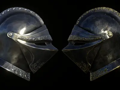 Medieval Knight Helmet 3D model