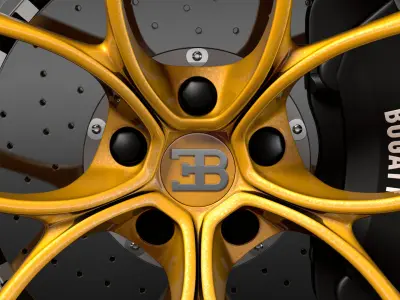 Bugatti Chiron wheel 3D model