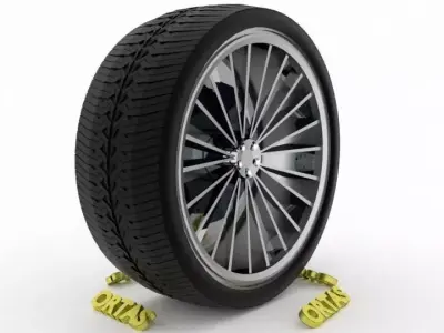 ORTAS CAR WHEEL RIM 87 GAME READY WHEEL RIM TIRE 3D model