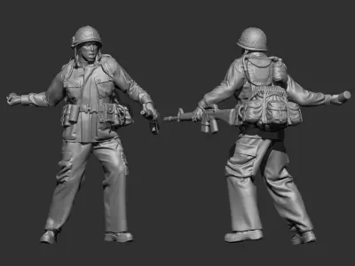 USA Vietnam Soldier 5 3D print model