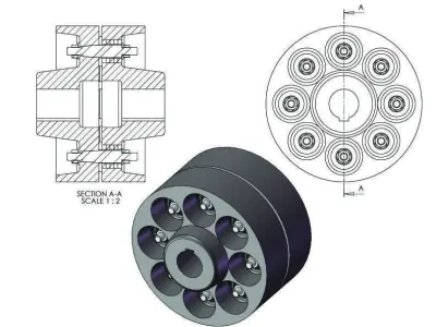 Elastic coupling Free 3D model