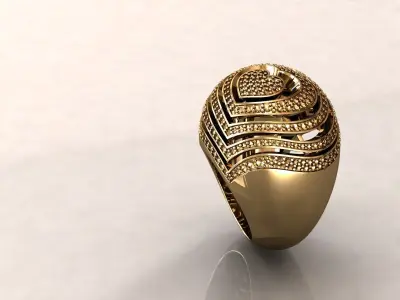 Heart Ring 3D print model