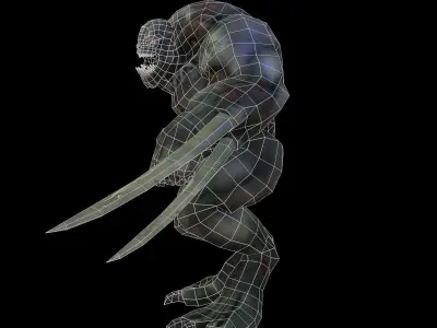 Character Reptil Low-poly 3D model