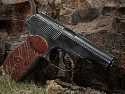 PM Makarov Pistol Low-poly 3D model purchase