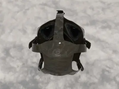 gas mask Low-poly 3D model 13