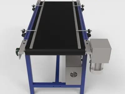 Conveyor System Low-poly 3D model
