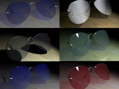 sun glass Low-poly 3D model