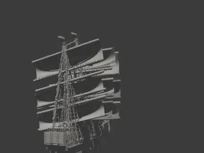 A Water Vessel Low-poly 3D model