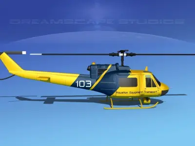 Bell 204 Houston Transport 3D model