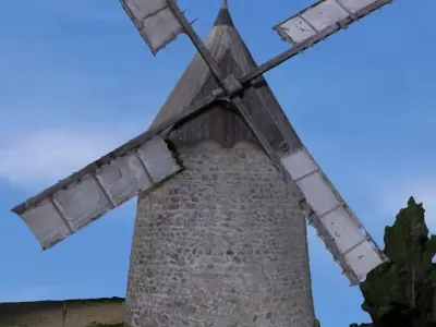 Windmill in France  still working 3D model