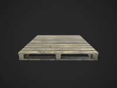 Wooden Pallet Low-poly 3D model shop