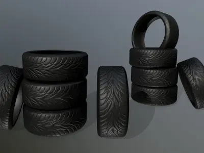 tire  01 Low-poly 3D model