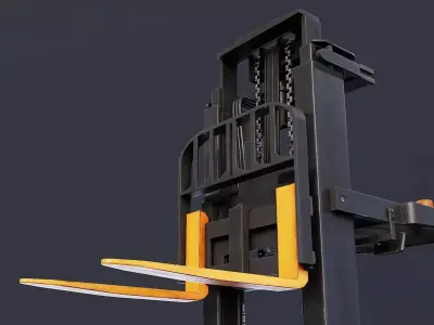 Electric Forklift Truck 3D Model Low-poly 3D model