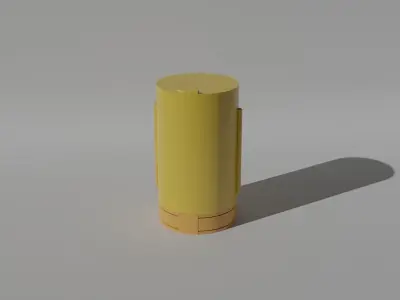 Cylindrical Toolbox Free low-poly 3D model