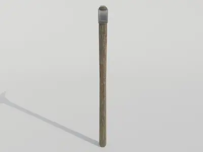Low Poly toolset wooden hammer Low-poly 3D model