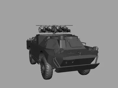 9p122 Tank Low-poly 3D model