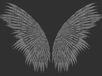 10 Wings 3D model