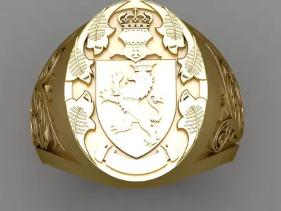 Antique Royal Signet Ring 3D print model