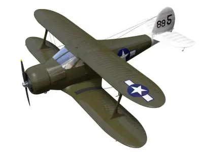 Beechcraft Model D17 Staggerwing 3D model