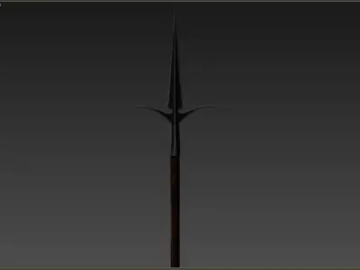 Medieval Spear Low-poly 3D model shop