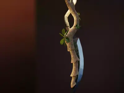 Knife in Wood 3D model