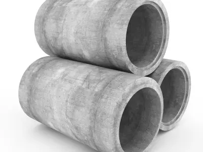 Concrete Pipe 3D model purchase