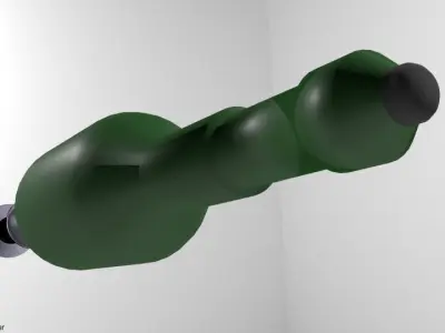 Rocket Launcher - Projectile - Hollow Gharge Warhead 3D model