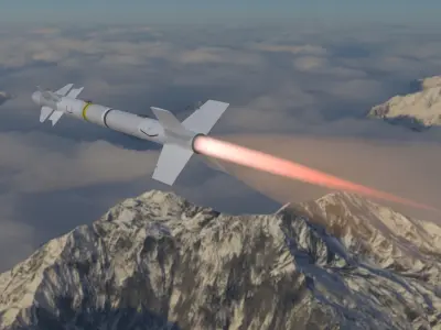 Matra R 550 Magic 1 Infrared Homing short range AA missile 3D model