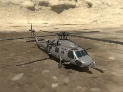 UH-60 Black Hawk Low-poly 3D model purchase