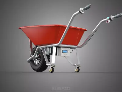 TRI 3 THREE TIRE WHEEL WHEELBARROW BARROW POWER ASSIST ELECTRIC 3D model