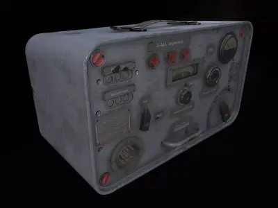 PBR Military Radio Low-poly 3D model Low-poly 3D model