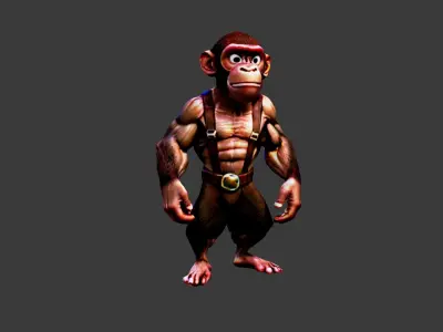 Monkey Low-poly 3D model purchase